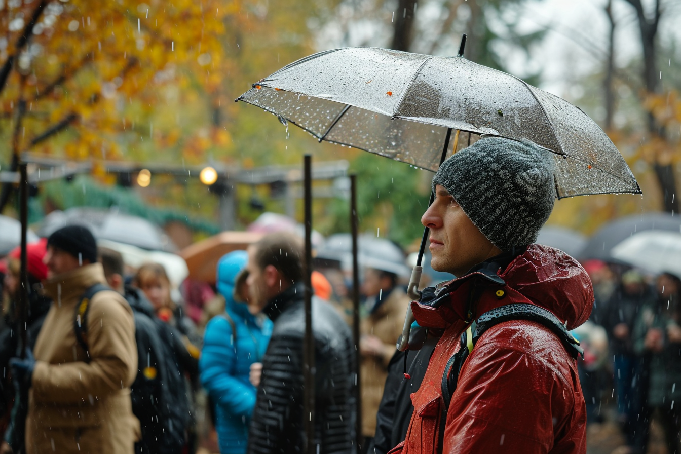 Human Rights Protest in Rain at The Zoo