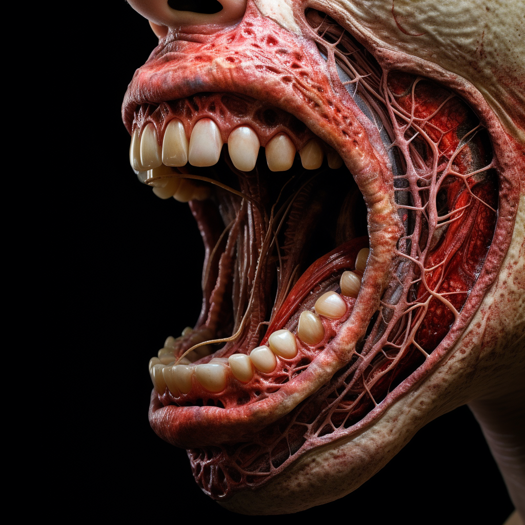 Anatomic view of human tongue