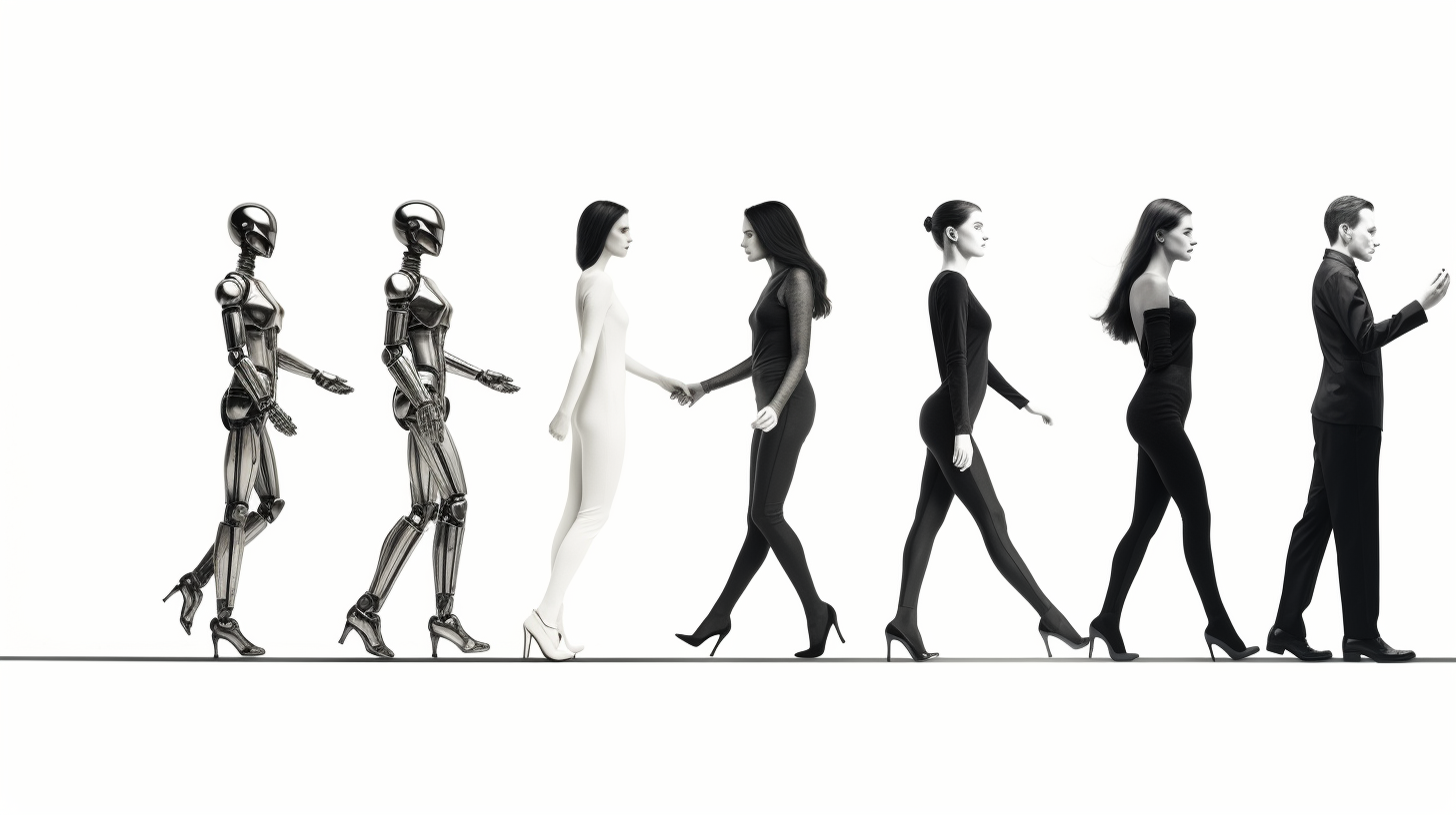 Evolution of human women figures