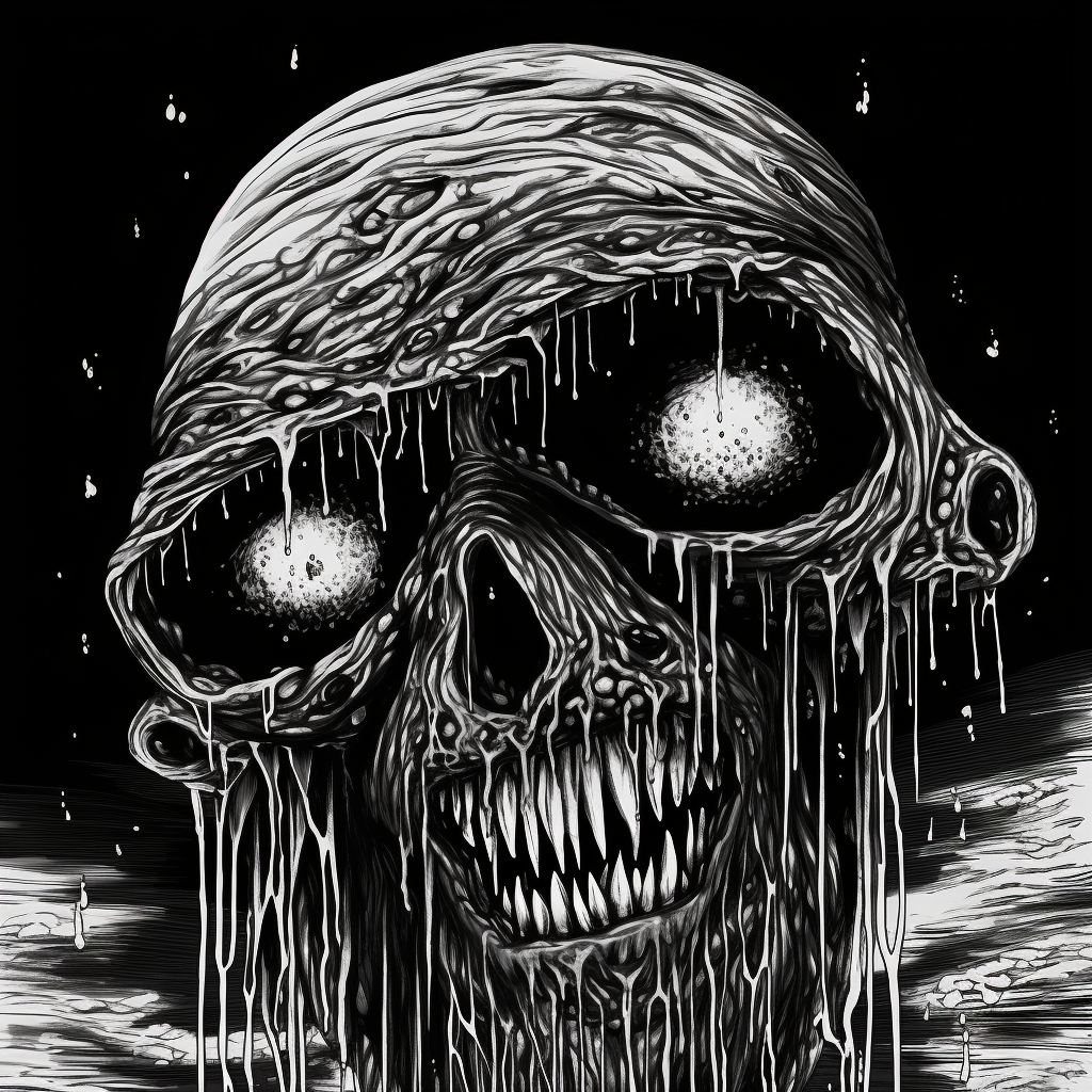 Dark humanoid creature with dripping slime