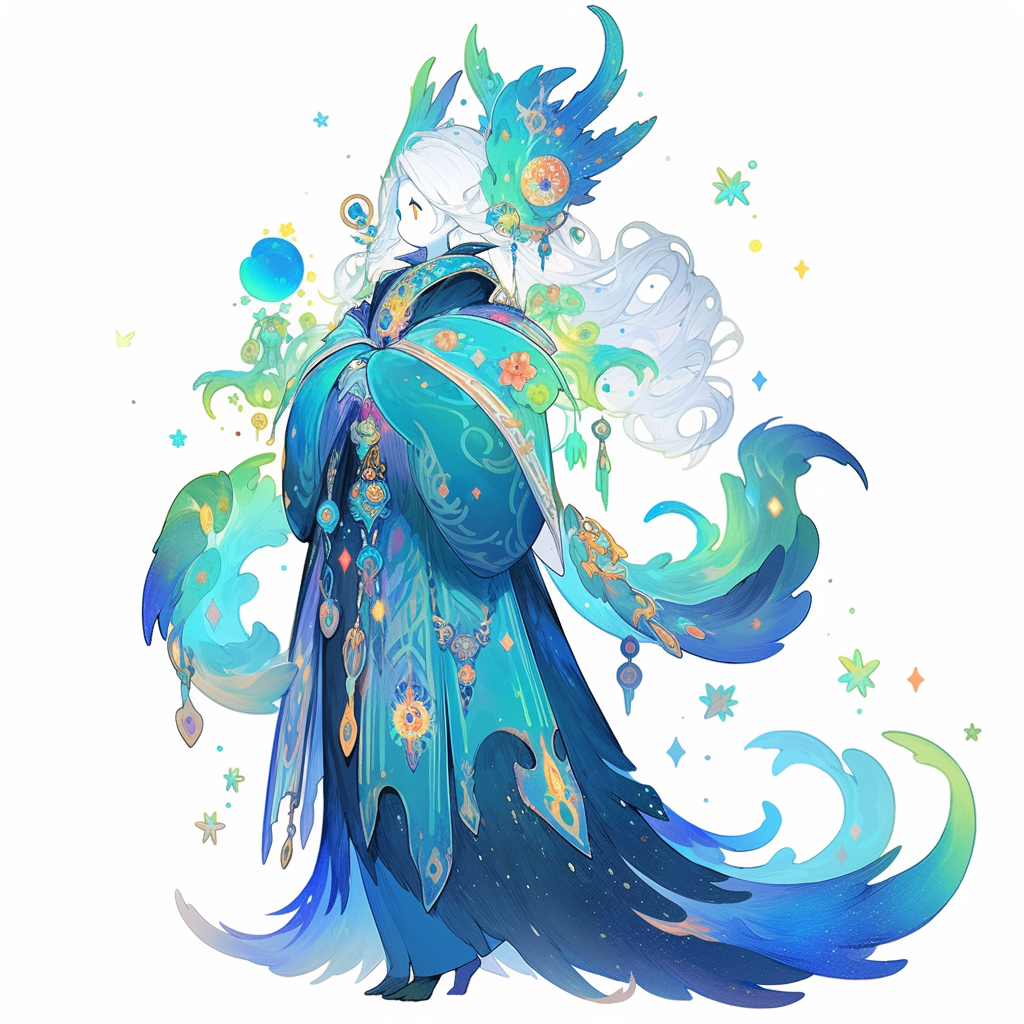 Blue creature with radiant aura