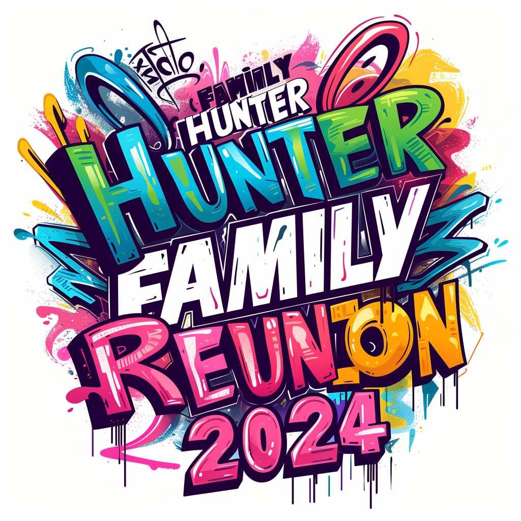 Hunter Family Reunion 2024 Typography