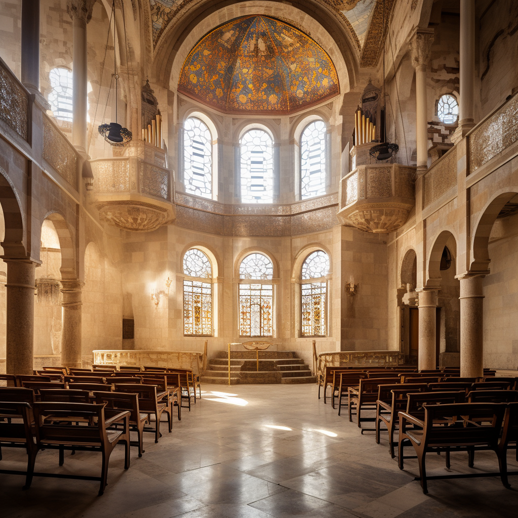 Shining Hurva Synagogue in Old City of Jerusalem