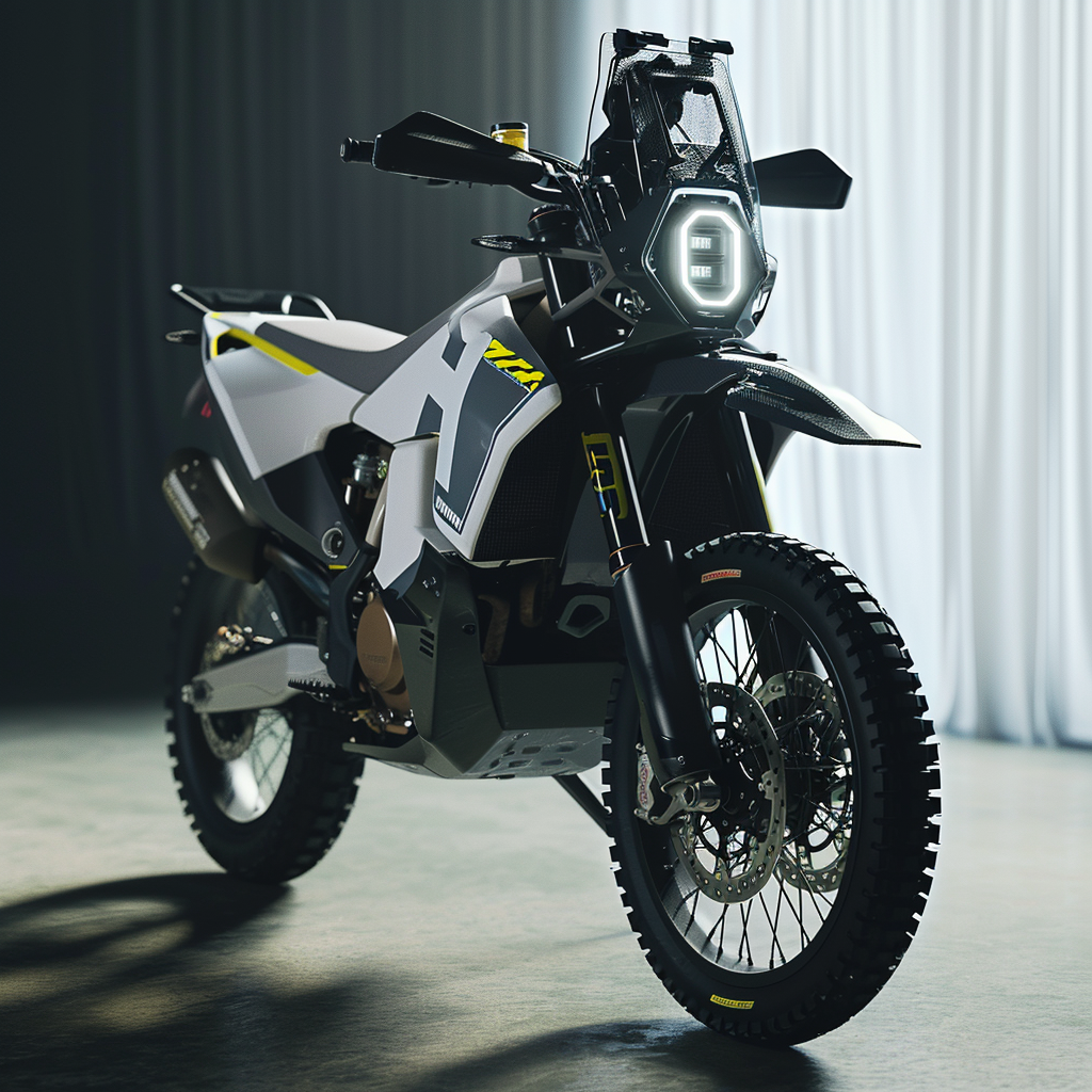 Husqvarna Rally Bike Prototype 2025 in front view