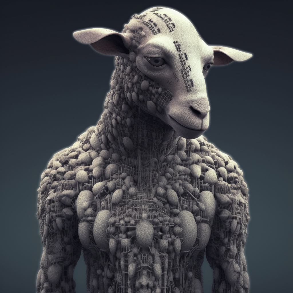 Hybrid Human Sheep Photo