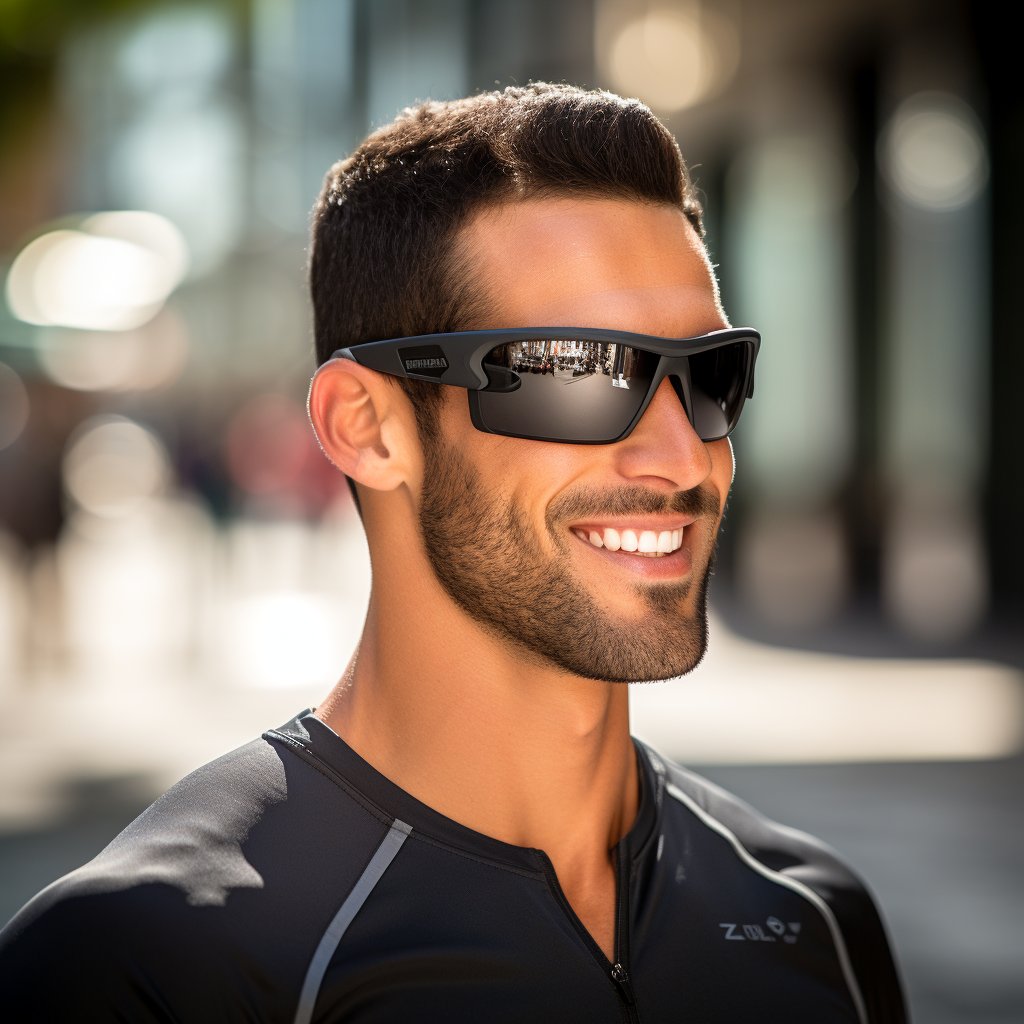 Stylish hybrid sunglasses with mirrored lens