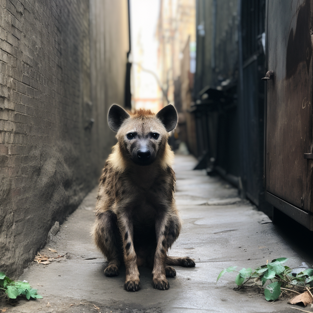 Hyena in NYC Alley