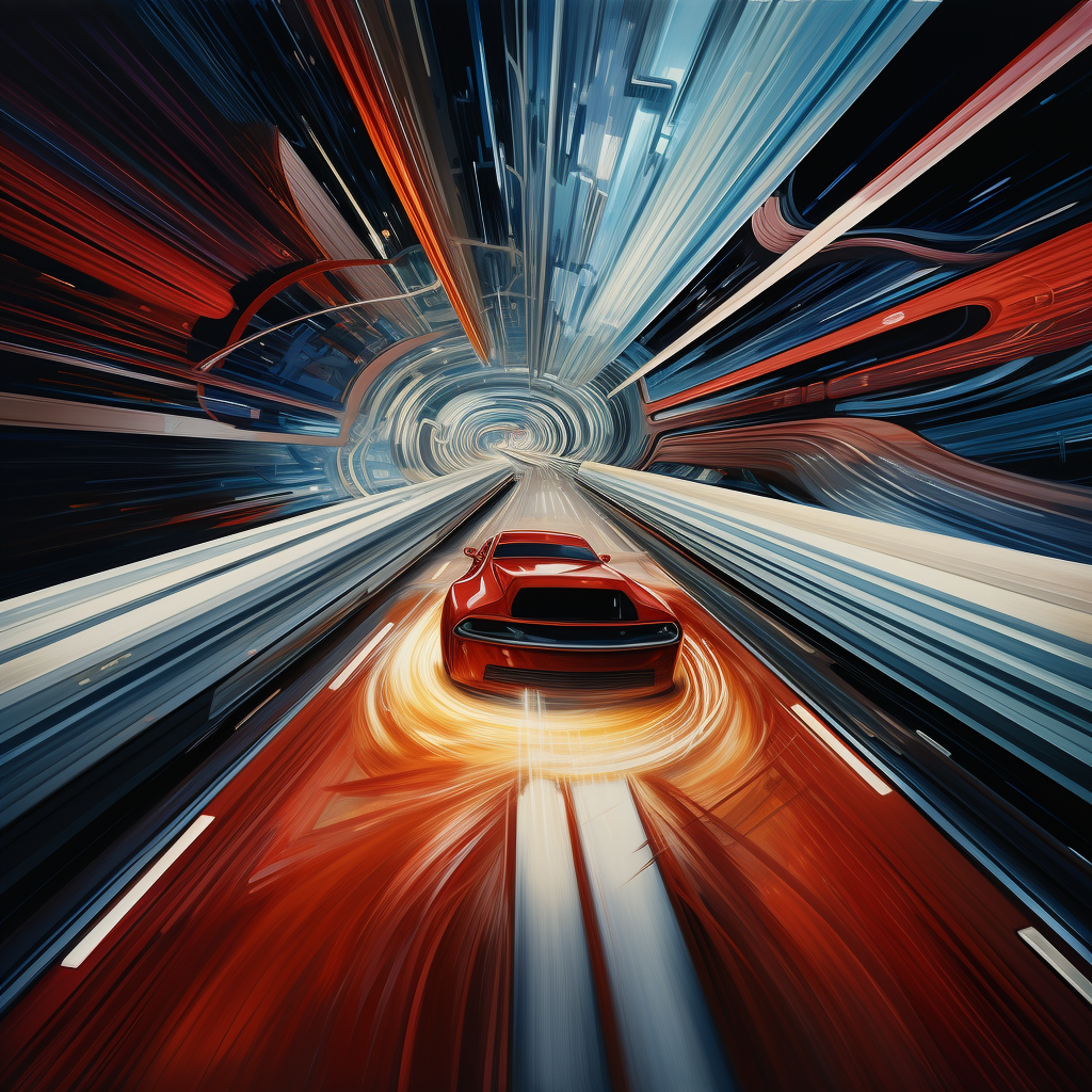 Hyper-realistic warp speed illustration