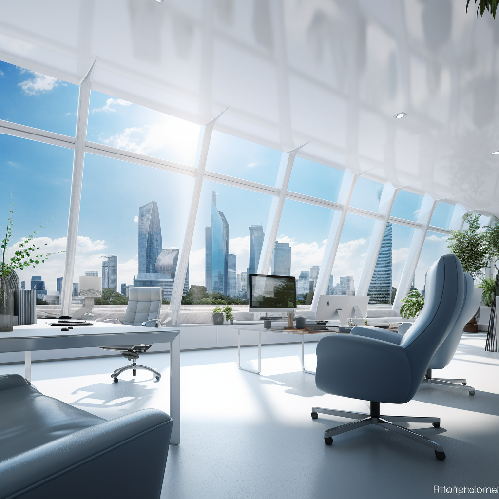 Hyper Realistic Luxury Office Background