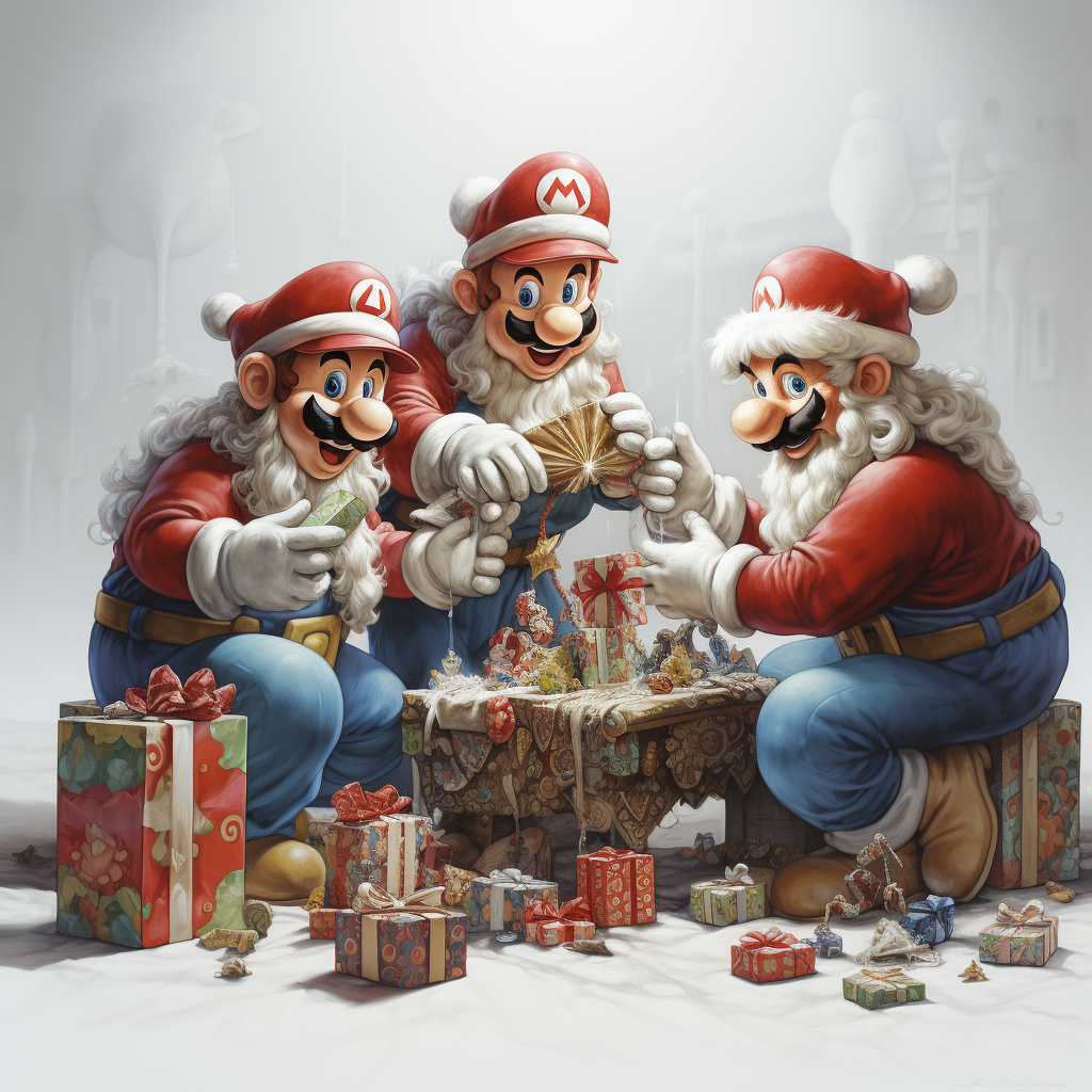 Hyperreal Mario Bros at Christmas