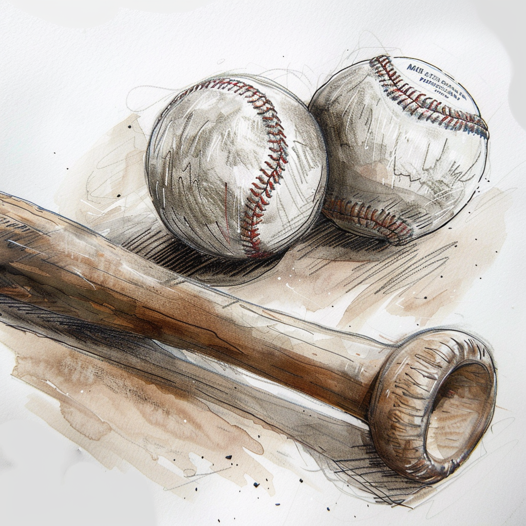 Hyperrealistic Baseball Sketch Version 6