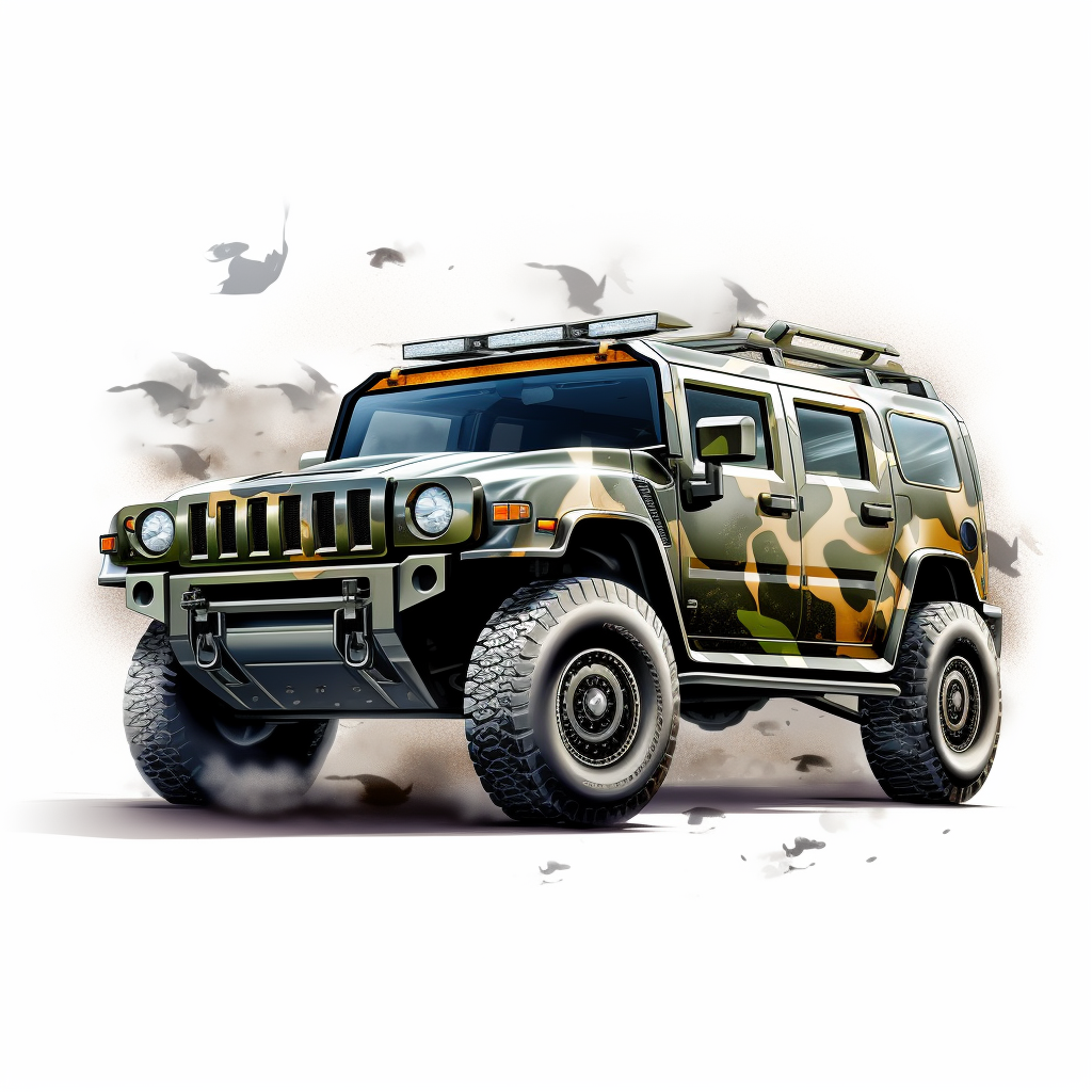 Hyperrealistic Hummer 3D Clear Image