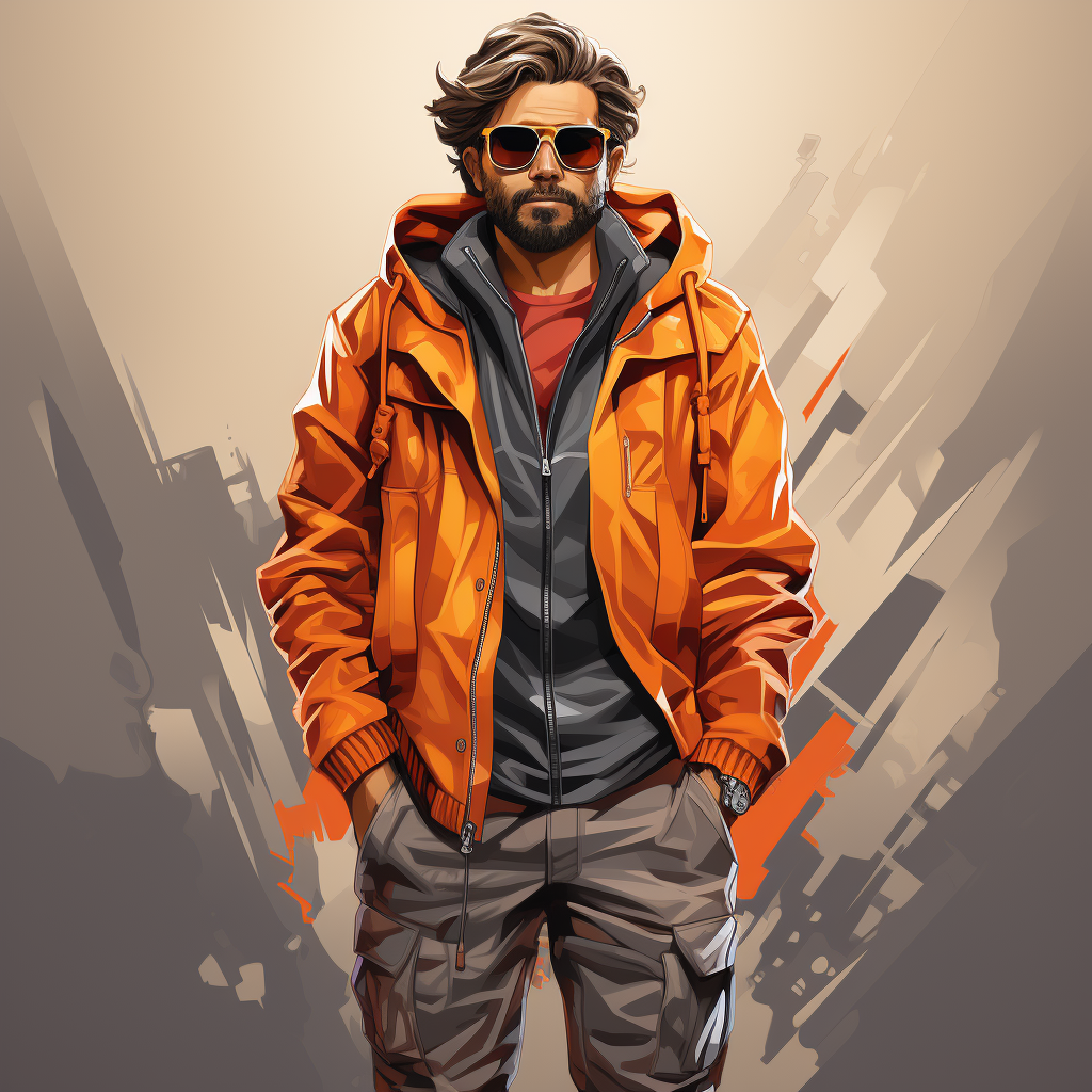 Hypster Male Character Vector