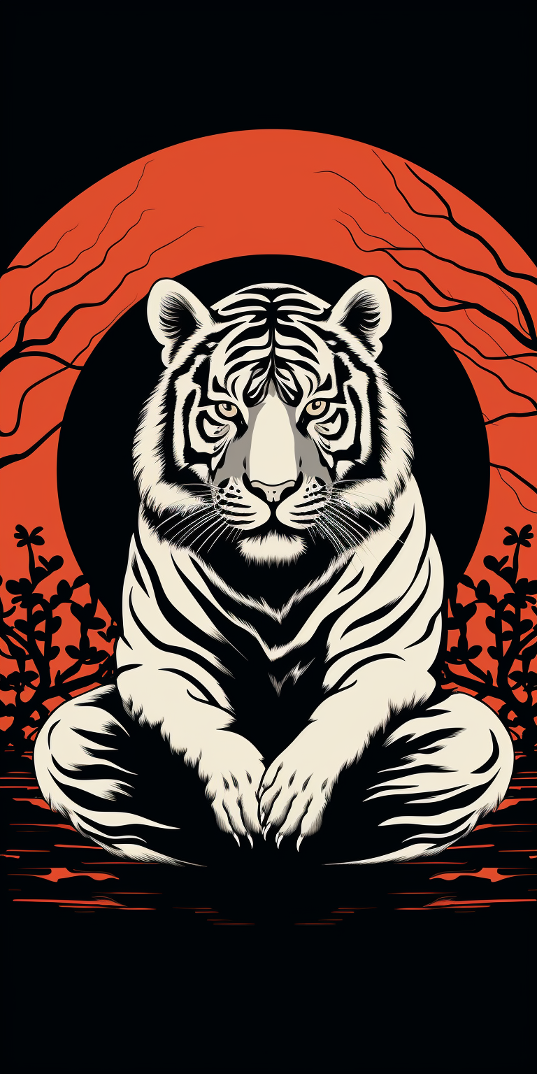 Tiger stripes in calm design