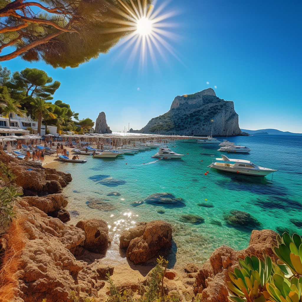 Relaxing on an Ibiza beach