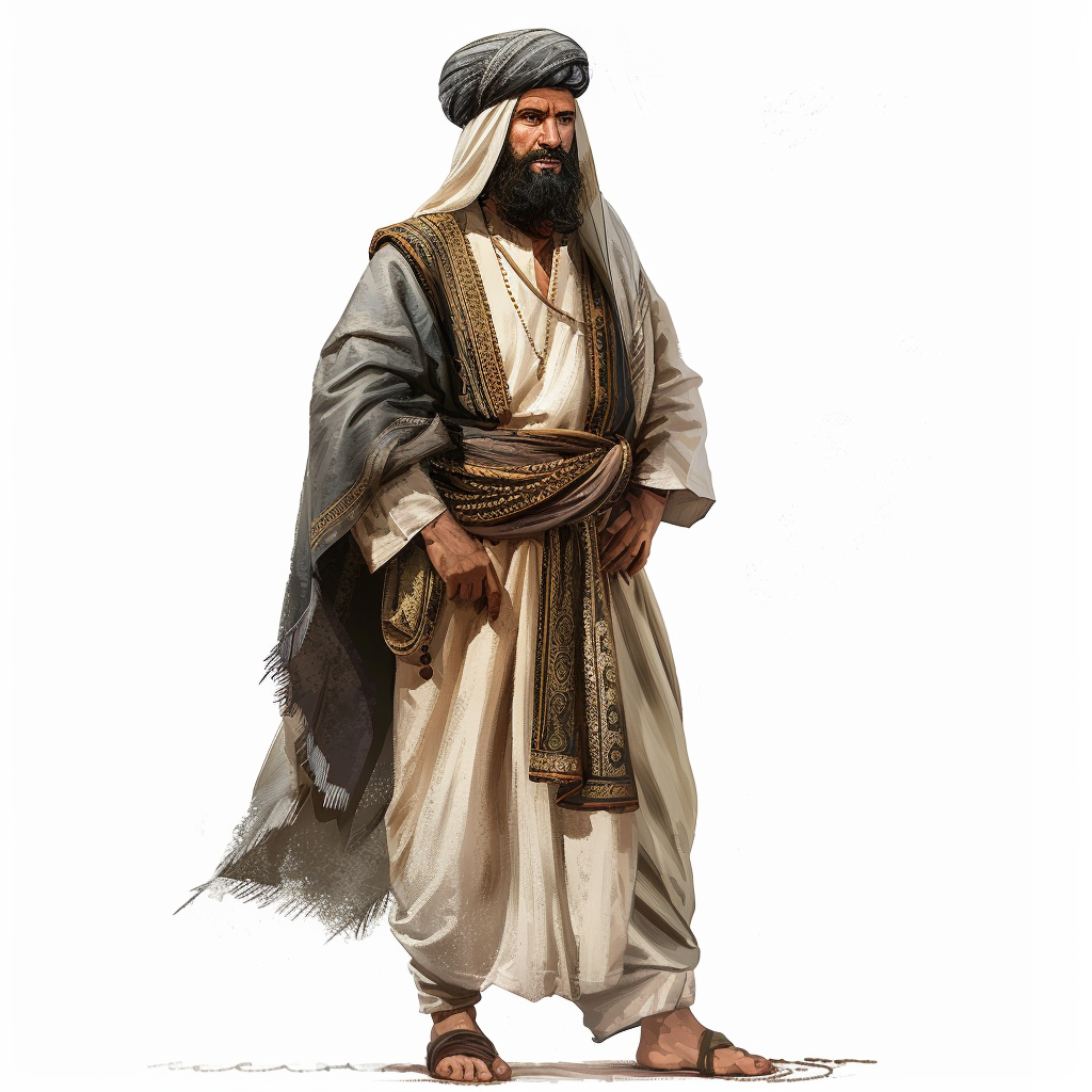 Ibn Battuta in traditional Islamic clothing