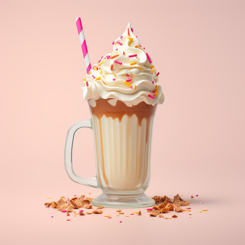 Delicious Ice Cream Milkshake Mockup