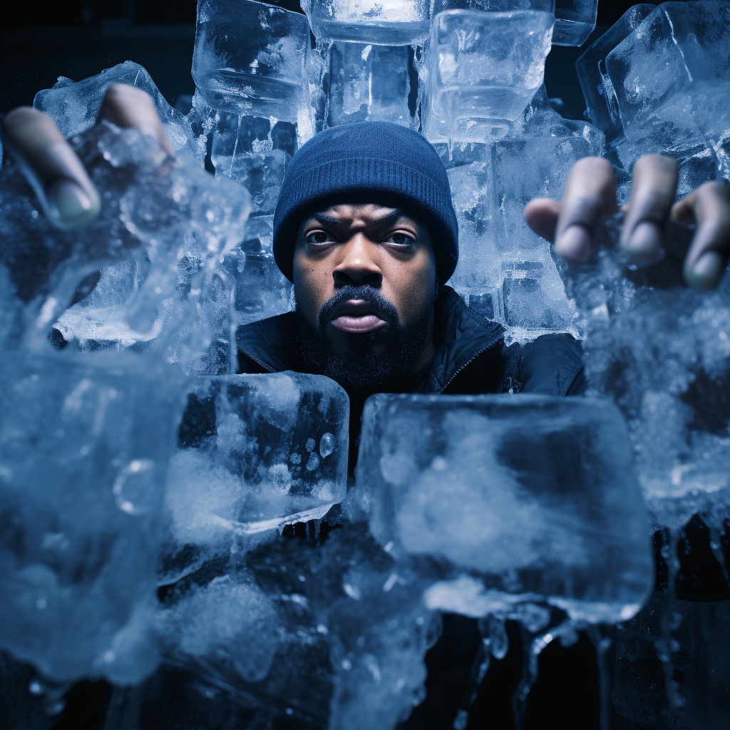 Stunning Ice Cube Photography Shot