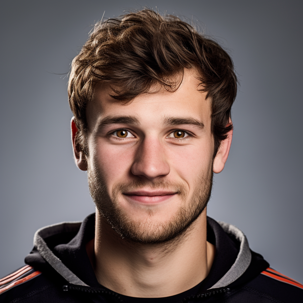 Eastern European Ice Hockey Player Headshot