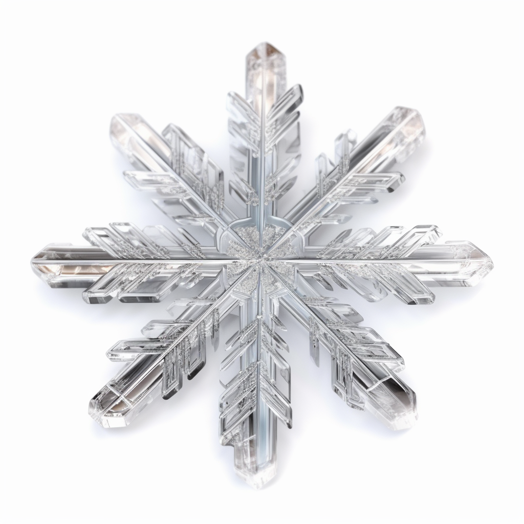 Beautiful snowflake made of ice