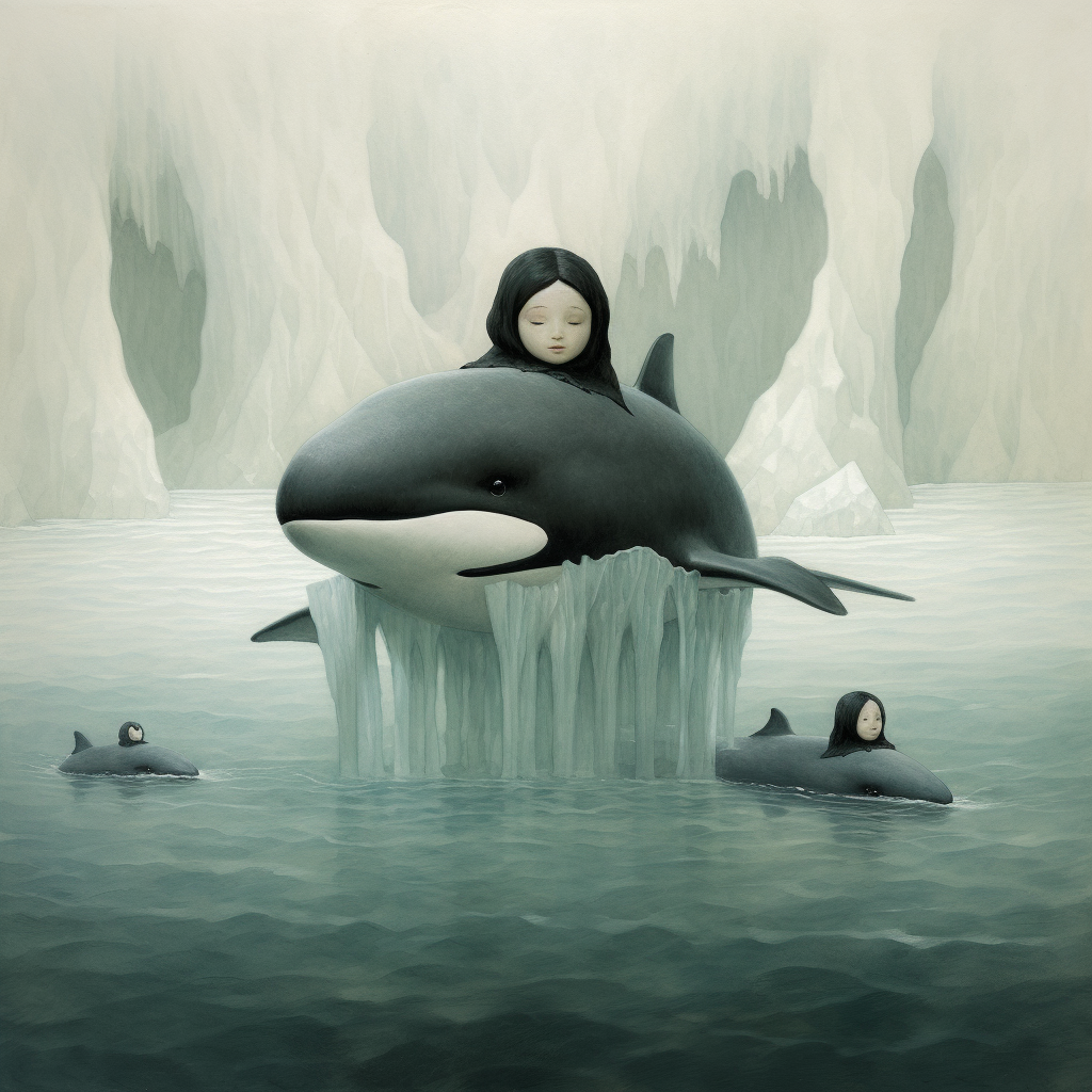 Majestic  Iceberg Orca Queen  artwork