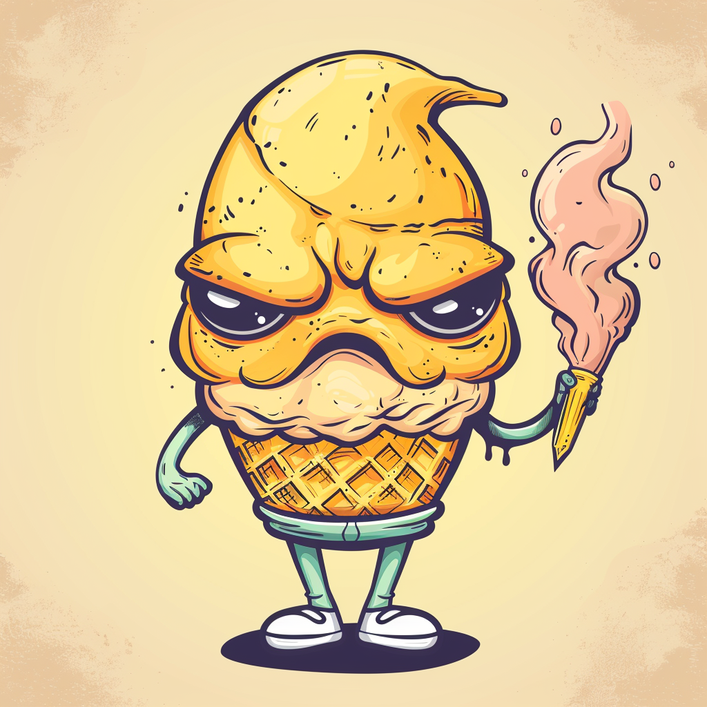 Cute ice cream cone logo