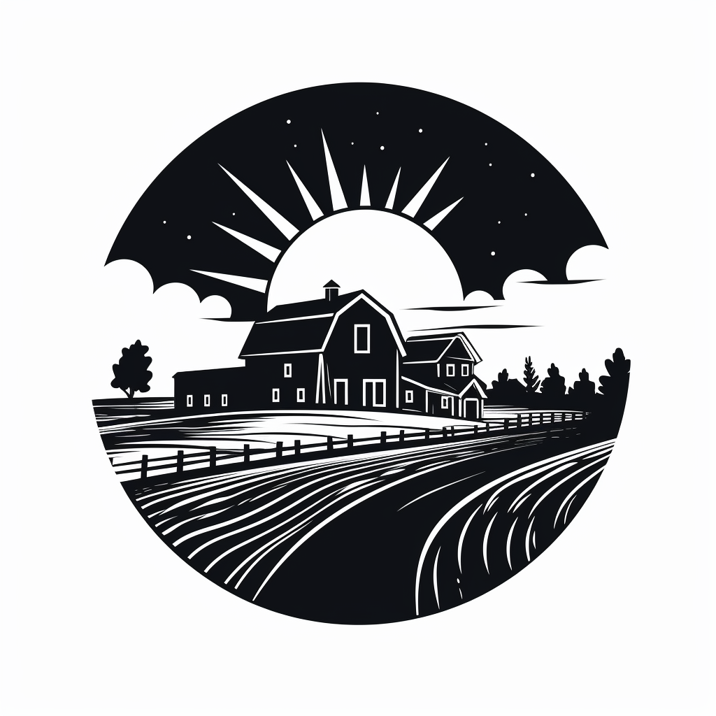 Icon Farm Logo Outline Black White