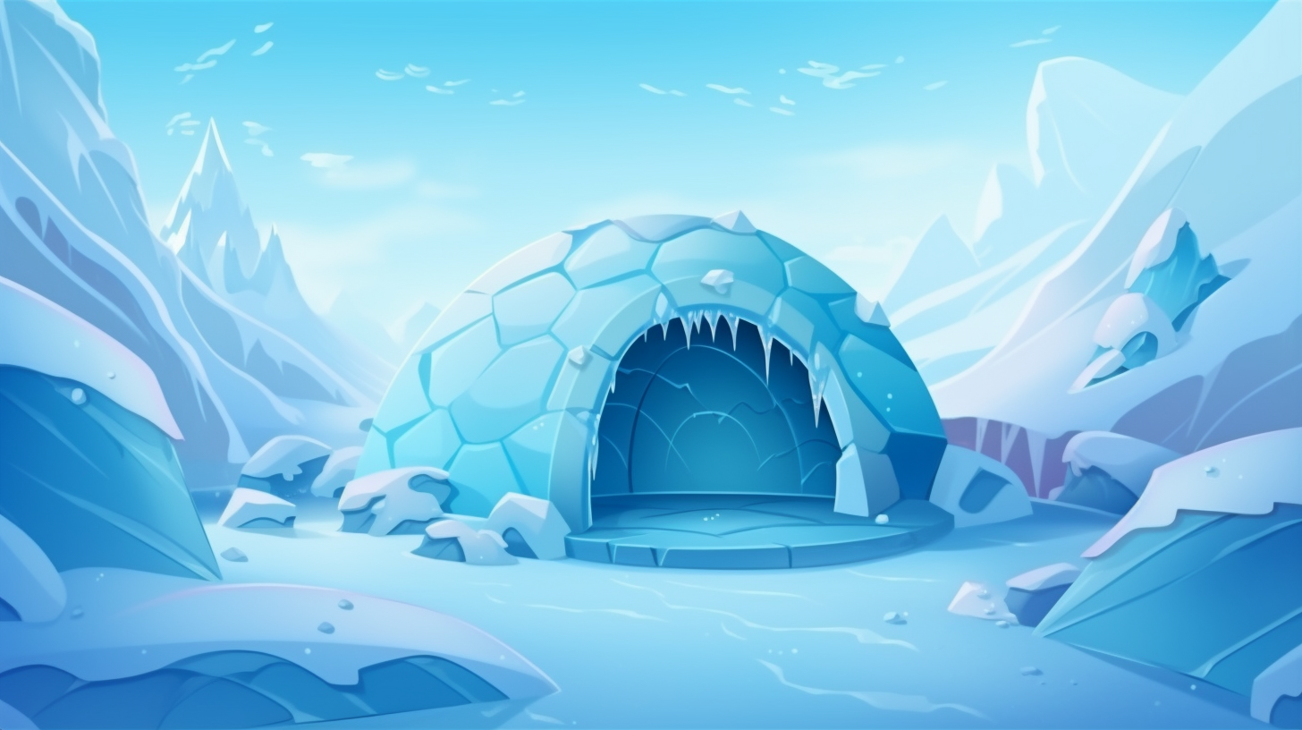 Beautiful Icy Igloo in Nature