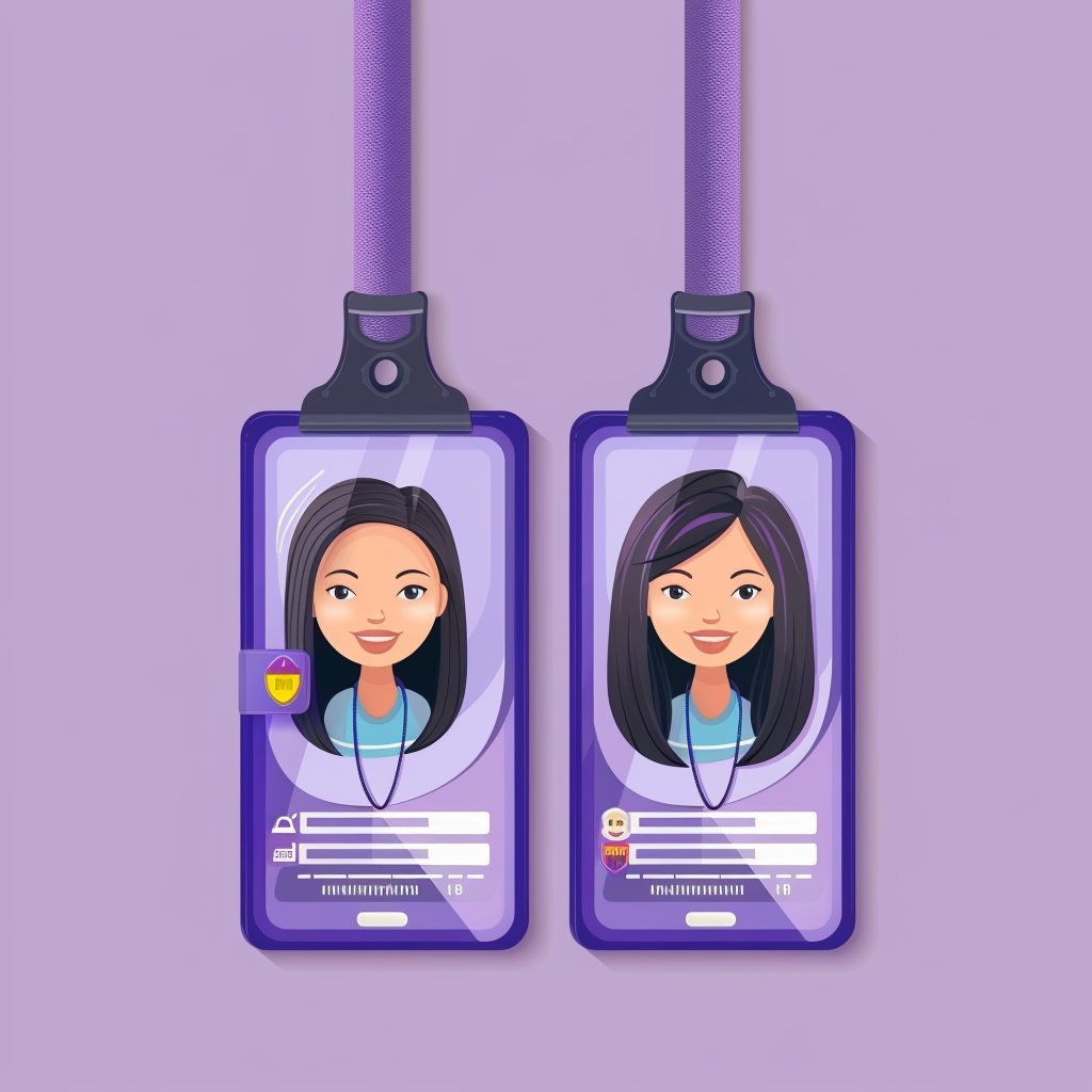 ID Card Violet Background Vector