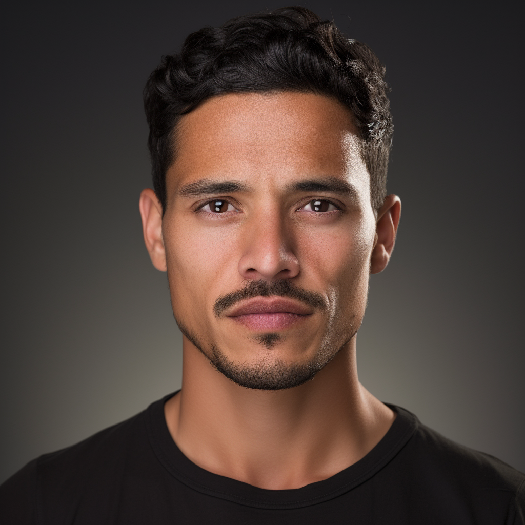 Latin man ID photo headshot