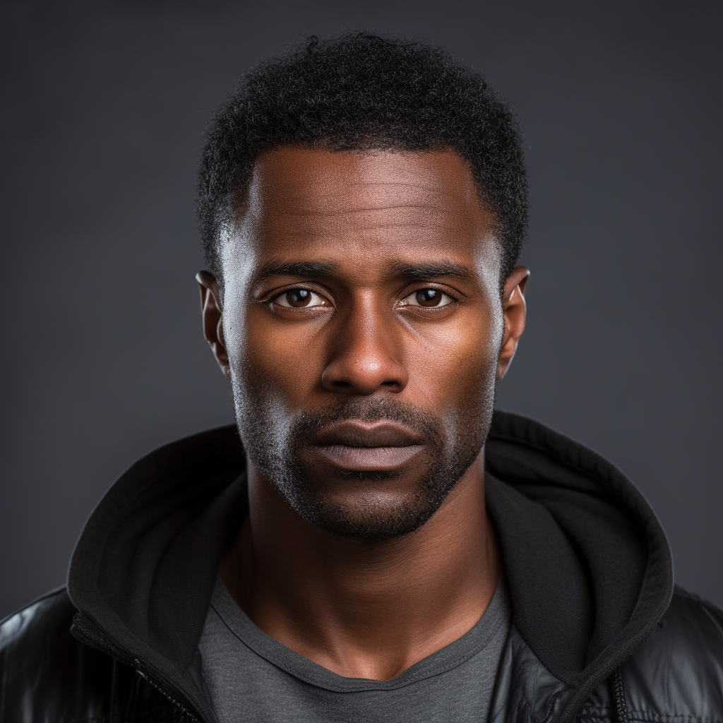 Headshot of Black Man ID Photo