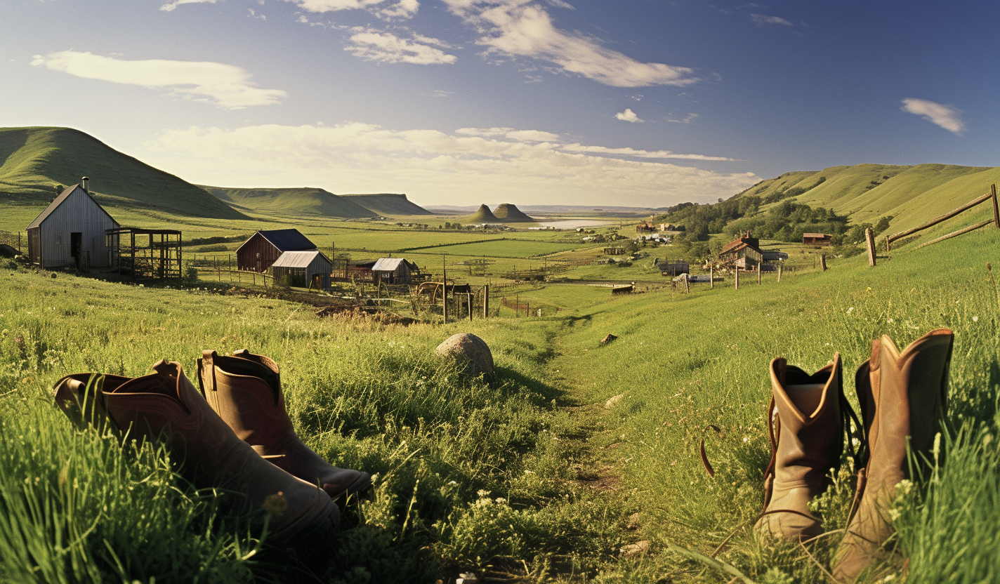 Idyllic farm on Montana grass prairie  ?