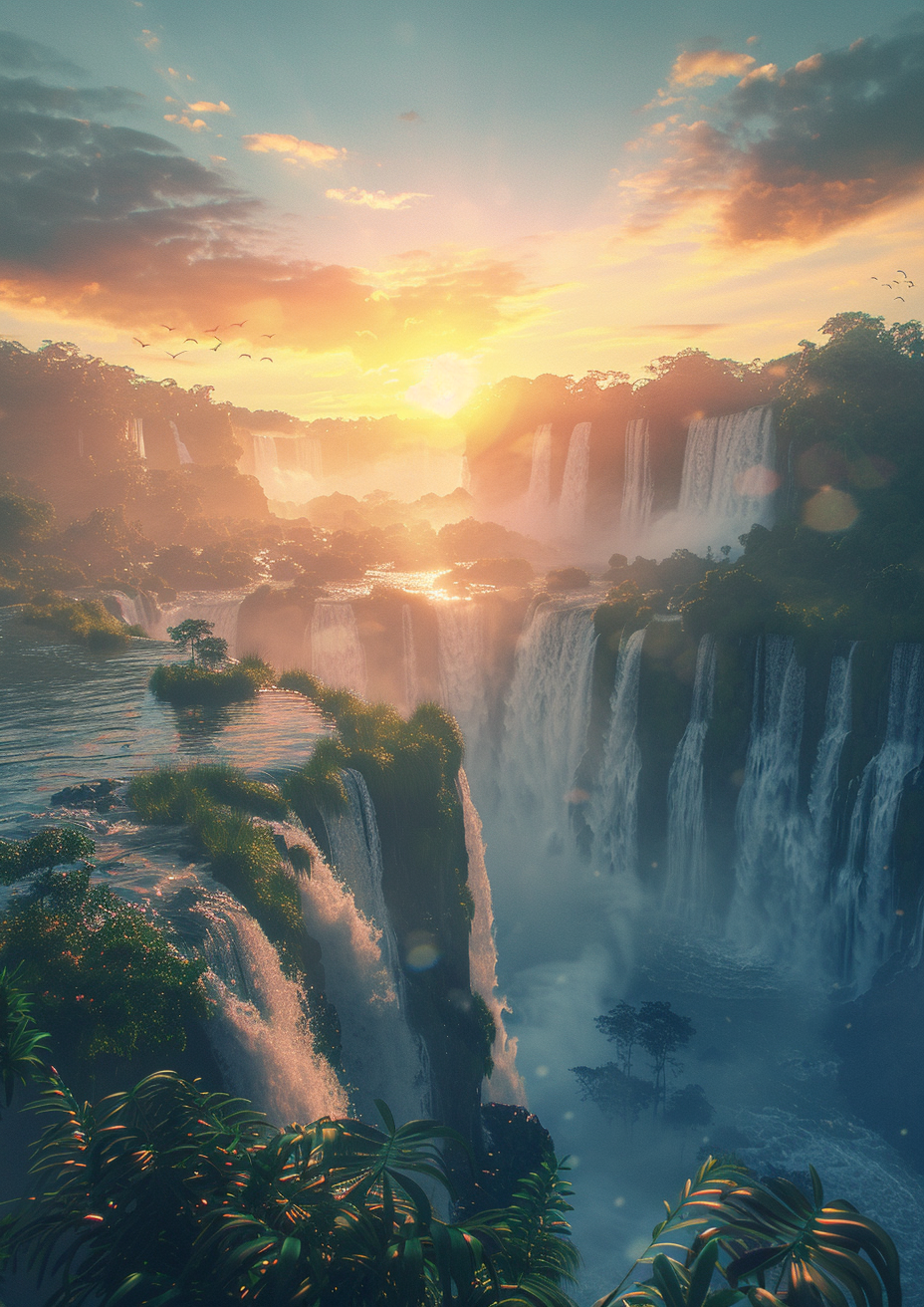 Iguazu Falls at Sunrise 8K