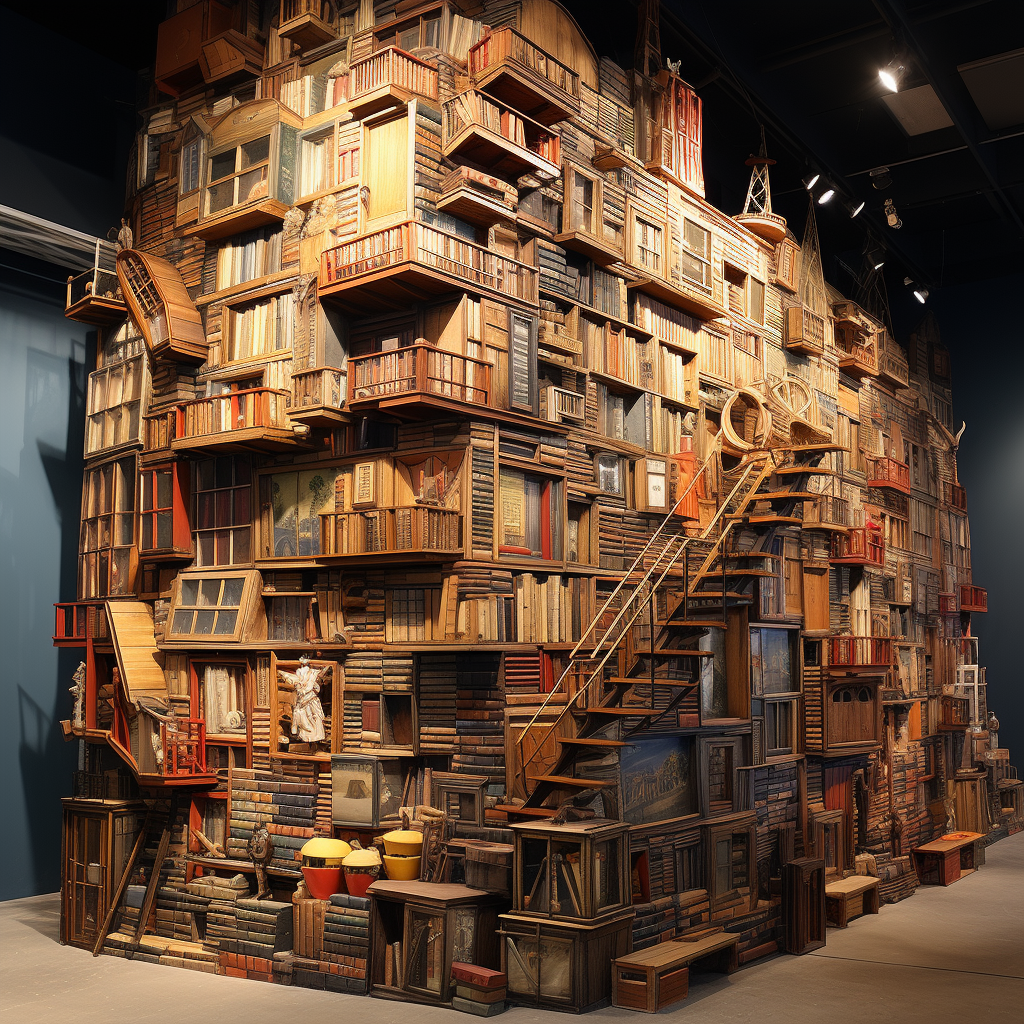 Unique building made of books