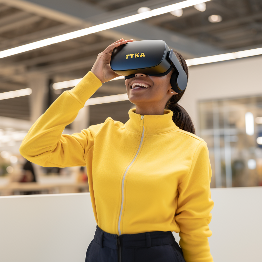 Person exploring IKEA with Oculus Quest 3