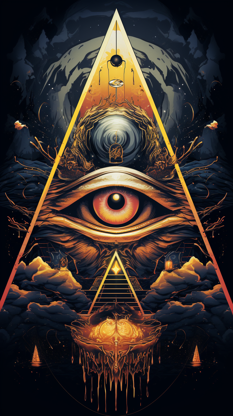 Hyperdetailed Illuminati Conspiracy Theory Vector Art