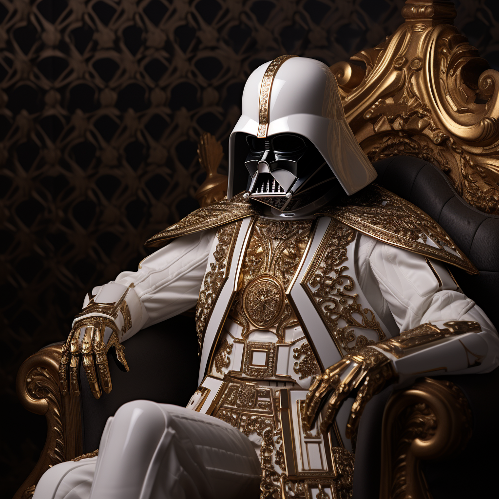 Illuminati Darth Vader in Extravagant Outfit