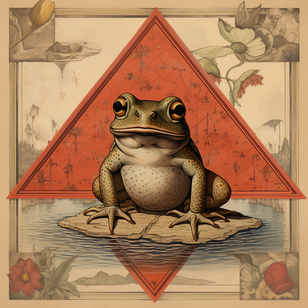 Toad in Square Illustration