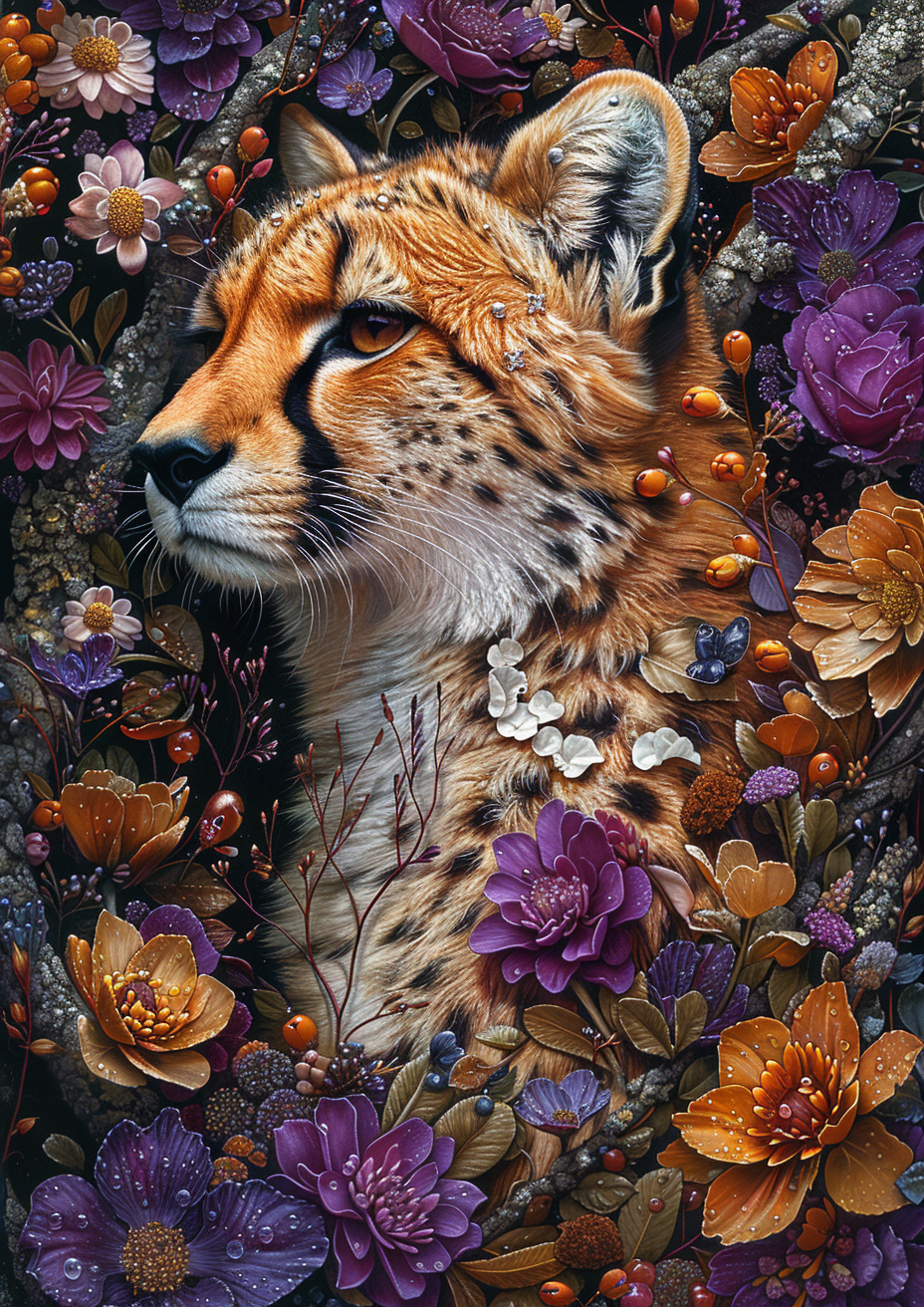 Medieval Artistic Fluorite Cheetah Candid Image