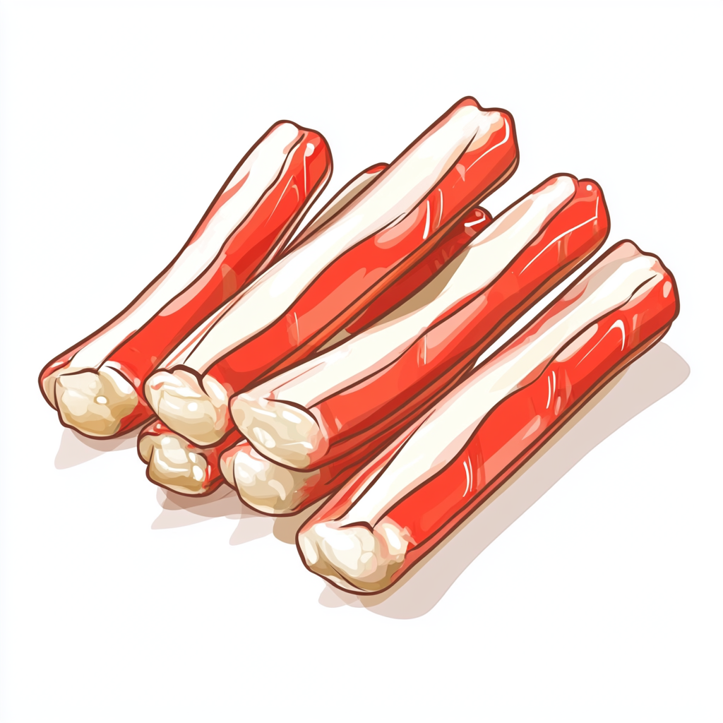 Cartoon of Imitation Crab Sticks