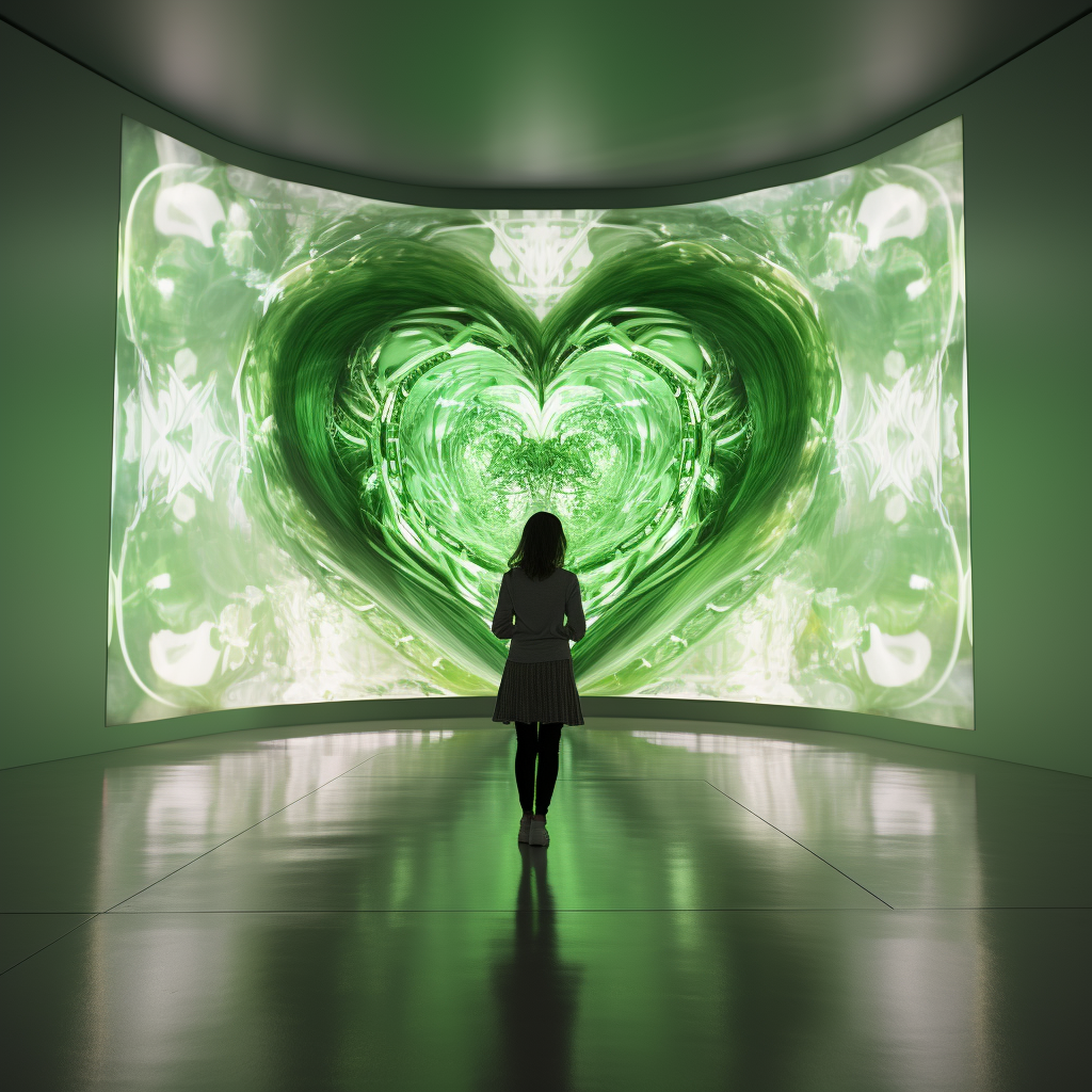 Heart Chakra Animation in Green