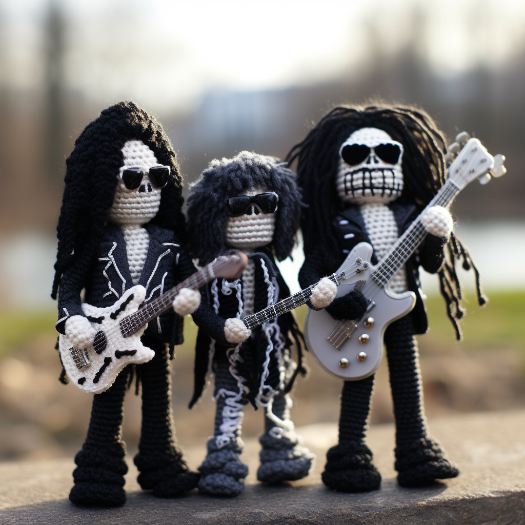 Crochet figurine of Immortal band