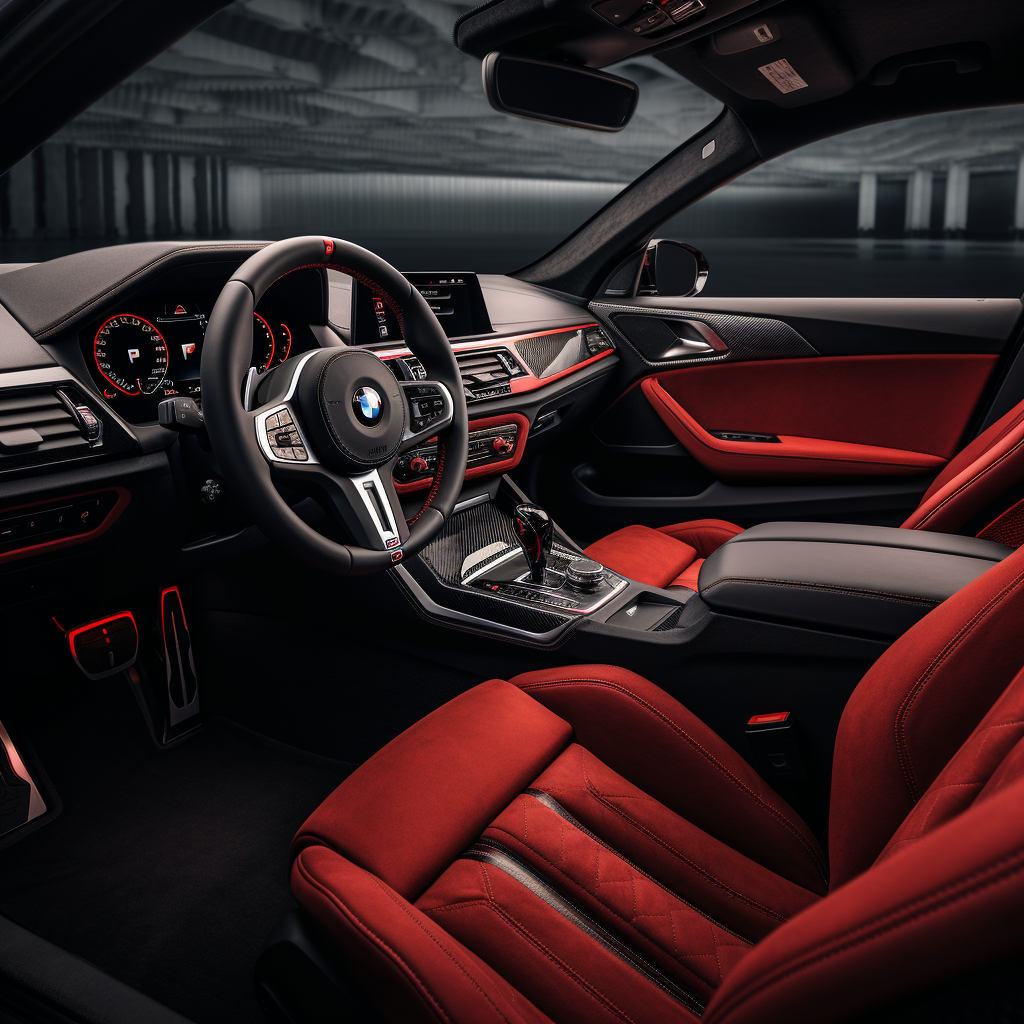 Luxurious Imola Red BMW M2 Interior