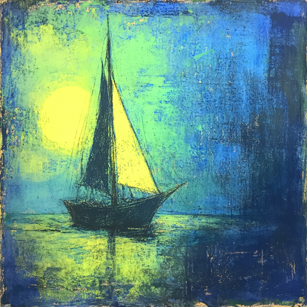 Impressionist Sailing Boat Artwork