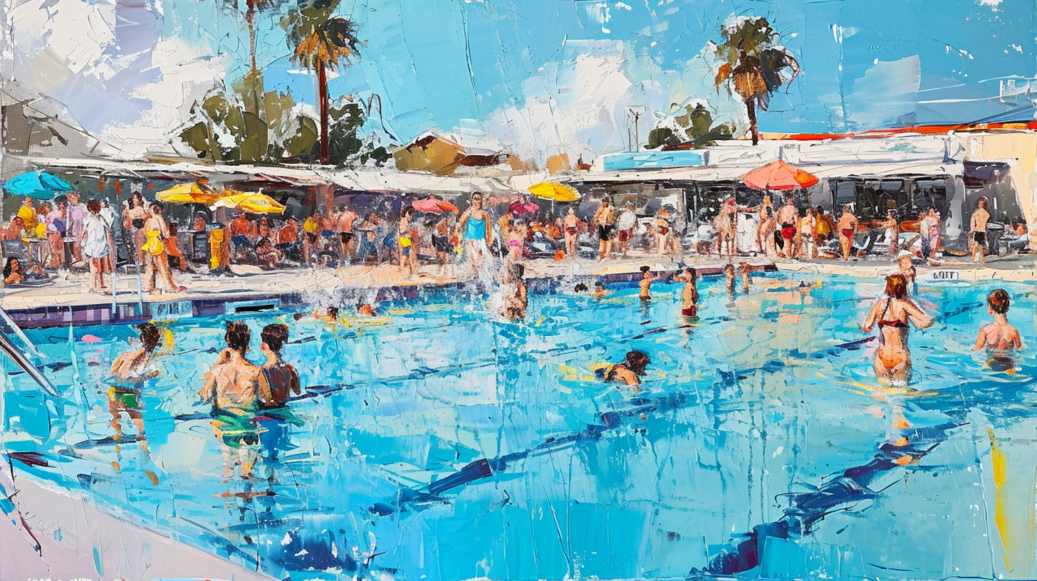 Impressionist Pool Painting