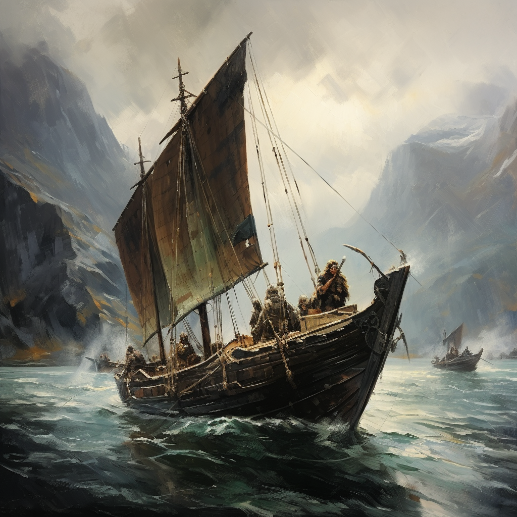 Impressionist Viking Oil Painting Artwork ?