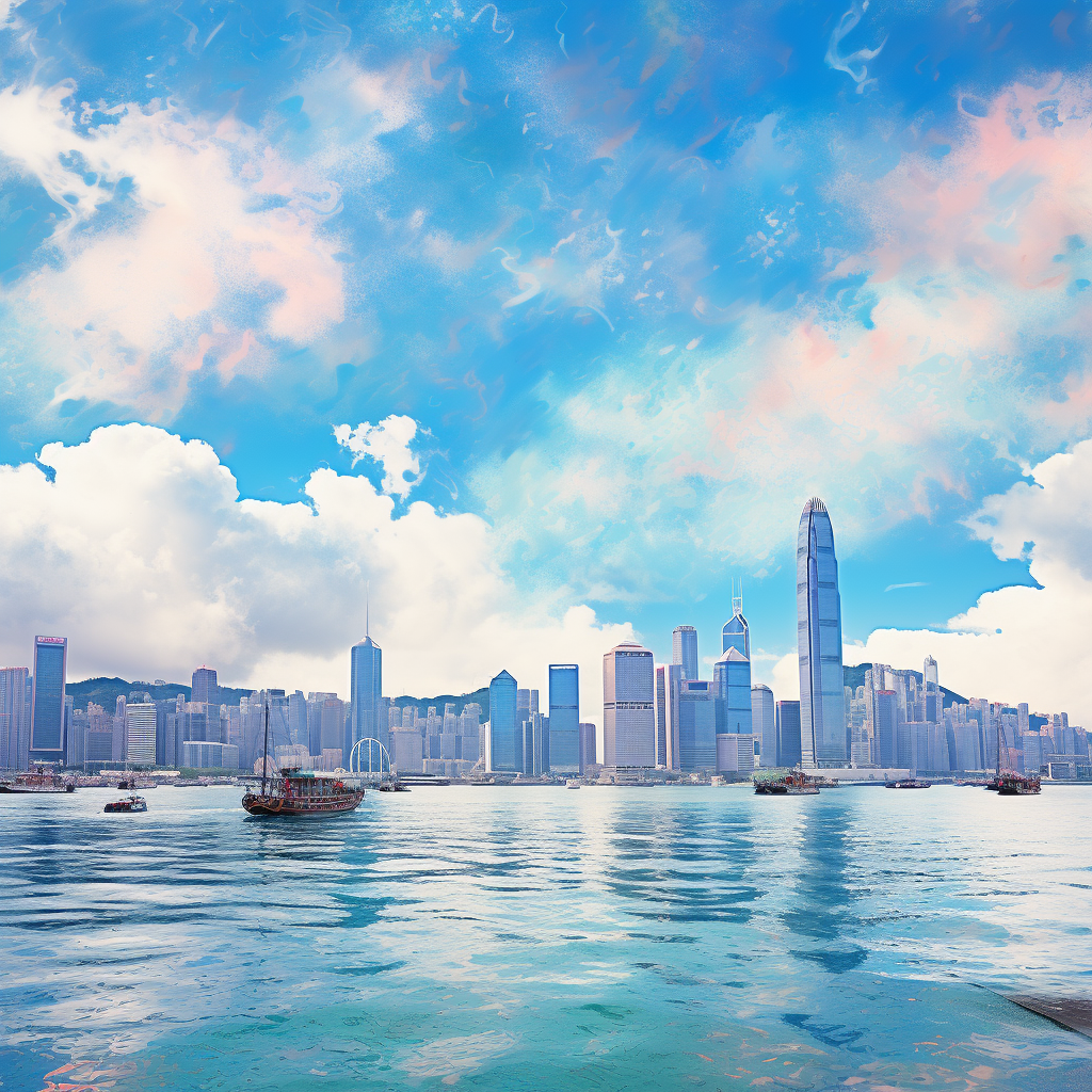 Impressionistic Victoria Harbor at Avenue of Stars  ?