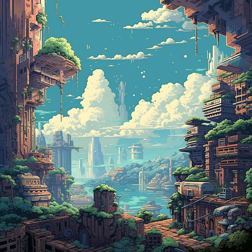 Impressive pixel art with limited palette