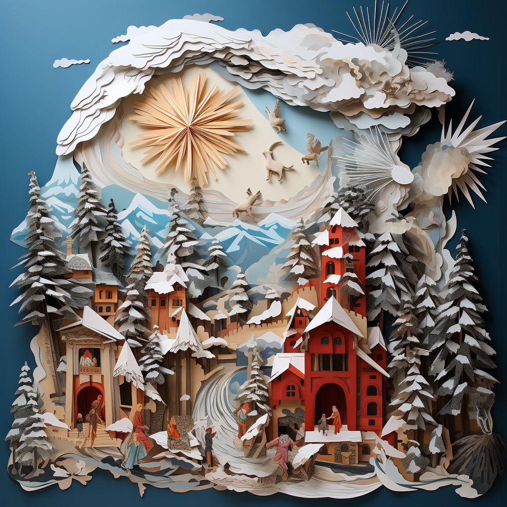 Festive Christmas Collage Artwork