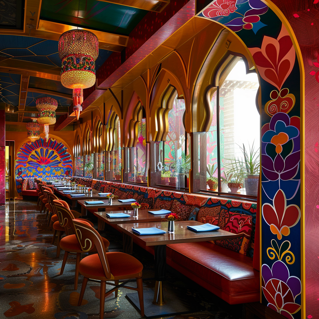 Luxury Indian Restaurant Holi Vibe